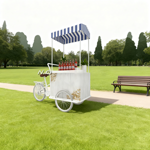 Chariot à snack mobile Chariot à fleurs en fer pour étal de marché et activité promotionnelle - Product Image 5