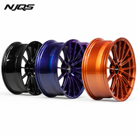 Jantes forgées NJQS OEM personnalisées en fibre de carbone 18-24 pouces pour BMW Audi S6/Ford Mustang, pièces décoratives de couleur structurée