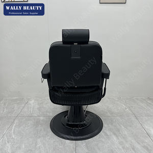 Ghế cắt tóc nam chuyên nghiệp, kiểu dáng cổ điển, màu đen, có đế bơm thủy lực ngả lưng. - Product Image 6