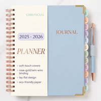 Agenda Personalizada OEM Sin Fecha, A5, Espiral Horizontal, 120 GSM, Tapa Dura con Logotipo Personalizado, Diario Semanal y Mensual
