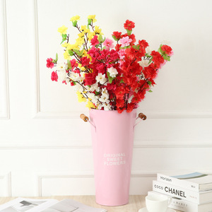 Branche de <span class=keywords><strong>fleur</strong></span> de pêcher artificielle en tissu de soie pour mariage, décoration intérieure, aménagement paysager de jardin <span class=keywords><strong>et</strong></span> photographie extérieure - Product Image 1
