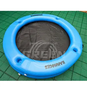 Rede de água inflável para piscina, rede flutuante portátil personalizada para doca de pesca, rede inflável com malha central, fabricante GREEN