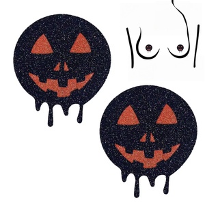 Vente en gros chaude noir paillettes jetables mamelon Pasties filles Sexy poitrine pétales sans couture tatouages intimes pour Halloween - Product Image 4