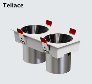 TELLACE Haute Qualité Luminosité Blanc Noir Maison Hôtel Bureau En Aluminium Moulé Sous Pression Encastré Plafond Grille 20W Led <span class=keywords><strong>Spot</strong></span> Down Light - Product Image 3