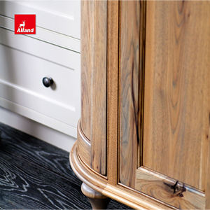 Campestral Snug Rustic Knotty Hickory Muebles de cocina con firma Driftwood Stain Curve Door y cajón con cuentas para casa - Product Image 2