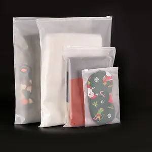 high quality plastic zipper bag shoes clothing smooth frosted matt types plastic packing