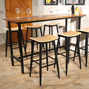 Bắc Âu Mộc Mạc Cổ Điển Kim Loại Công Nghiệp Khung Ăn Nhà Bếp Truy Cập Cafe Nhà Hàng 30 <span class=keywords><strong>Inch</strong></span> Chiều Cao Cao Thanh Phân - Product Image 1