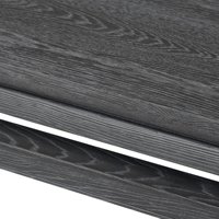 Table basse carrée moderne en bois massif noir, table centrale en bois, table basse de salon, table à thé de faible hauteur