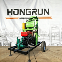 Machine de forage de puits d'eau compacte et portable, mini-foreuse diesel automatique pour puits et mines