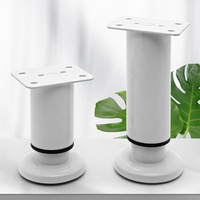 Pieds de meubles en métal blanc télescopique réglable en hauteur pied rond robuste Table latte Support Center lit canapé pieds d'armoire