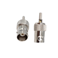 Connecteur BNC Femelle - BNC Femelle 50-1.5 Type de pince à fenêtre ouverte Adaptateur coaxial RF pour câbles RG316 RG174 RG179 LMR100
