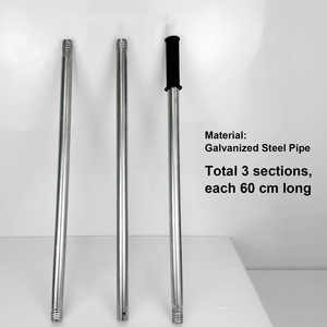 Râteau à pointes en acier inoxydable avec long manche en aluminium, outil de distribution dentelé pour sols en époxy, outil de pose de béton et de résine époxy DIY - Product Image 3
