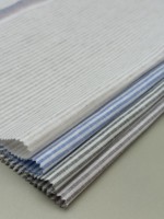 Tissu rayé en lin-coton de 0,3 cm, processus de teinture et de tissage, doux et écologique, idéal pour robes, chemises et pantalons