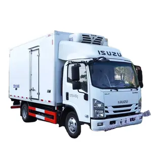 ISUZUU KV100 küçük dondurucular depolama eksi 18 derece bir buçuk sıra kabin buzdolabı kamyonları