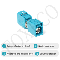 Connecteur FAKRA automobile FOXECO de qualité professionnelle avec matériau PBT/PA66 pour antennes embarquées et appareils sans fil