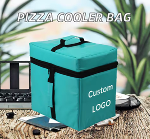 Sac isotherme personnalisé imperméable pour la livraison de nourriture à vélo, bleu, pour aliments chauds et froids, pizza - Product Image 6