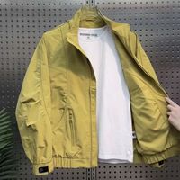 Chaqueta Casual de Cuello Alto en Color Sólido para Hombre, Primavera 2026, Estilo Moderno, Minimalista, Versátil, Estilo Bad Boy, Corte Ajustado