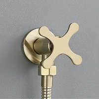 Ensemble de douche de bidet en laiton luxueux avec bidet de toilette en or brossé