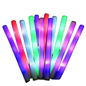 weihnachtslichter led schaumstoff stick logo bunte led-licht schaumstoff leuchtende sticks im großen stil