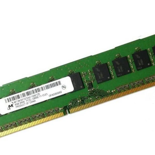 Micron orijinal DDR3 8G 2RX8 PC3/PC3L-12800E UDIMM ECC sunucu bellek