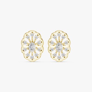 Pendientes de Diamantes con Diseño de Rayos de Sol de Excelente Calidad y Brillo Intenso para Mujer, Ideales para Fiestas y Regalos - Product Image 1