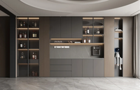 BALOM Moderne De Luxe En Bois Massif Cave À Vin Buffet Combinaison Salon Multi-fonctionnel De Stockage Écologique Personnalisable