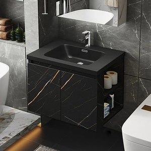 <span class=keywords><strong>Meuble</strong></span> de salle de bain mural moderne européen en bois avec lavabo - Product Image 6