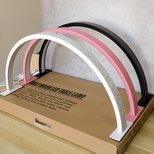 Logo gratuit de haute qualité Salon de beauté demi-lune <span class=keywords><strong>lampe</strong></span> à ongles LED UV manucure lumière avec arc de bureau anneau <span class=keywords><strong>lampe</strong></span> UV - Product Image 3