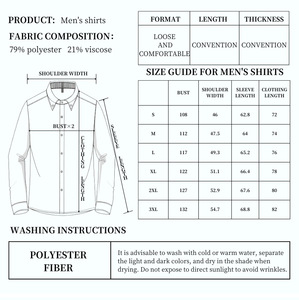 Camicia da uomo a righe da lavoro Anti-rughe a maniche lunghe stile Casual primavera estate abbigliamento uomo - Product Image 5