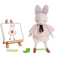 Peluche personnalisée brodée en fourrure longue 10 cm – Cadeau à faible MOQ