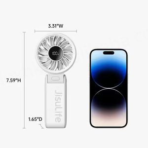 Ventilateur portable JISULIFE Life7 3600mAh avec affichage numérique LED de la vitesse, rechargeable par USB, mini ventilateur pratique - Product Image 1