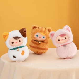 100% Original para POP MART Pucky Roly Poly Kitty serie vinilo felpa caja ciega figura de juguete estatuas Animal ornamental regalo sorpresa - Product Image 3