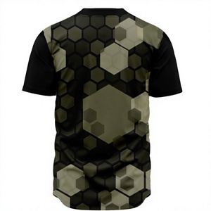 Vente en gros, impression par sublimation, chemise en jersey de baseball couleur imprimée pour hommes, logo brodé, t-shirt en jersey de softball - Product Image 2
