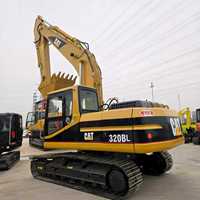 Excavatrice sur chenilles d'occasion CAT 320B, 20 tonnes, moteur Caterpillar, faible nombre d'heures de travail, vente en gros, engin de construction