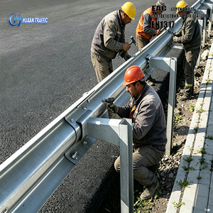Système de garde-corps routier pour centrale électrique en haute montagne, poutre et poteau en acier Q355 galvanisé à chaud GOST 26804 EN1317 - Product Image 4
