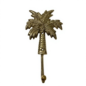Meilleur crochet mural vintage en forme de palmier tropical Seleer d'Indonésie, 18 cm, en métal, porte-manteau décoratif pour cuisine et salle de bain - Product Image 2