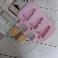 Moule à crème glacée en Silicone de forme personnalisée, outils, fait à la main, avec bâton en bois, bricolage, 1 pièce