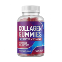 Natuurlijke fruit smaak collageen biotine gummy snoepjes met vitamine C & E voor haar, huid en nagels, voor een stralende huid