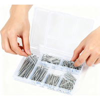 280-Piece Steel Nail Set 6 Sizes for Woodworking Drywall Metal & Plastic Construction Use; Carpentry Nails 2mm Diameter