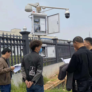 Hệ thống giám sát ô nhiễm không khí giám sát bụi 4G LTE dữ liệu đám mây âm thanh + Ánh sáng báo động tiếng ồn PM2.5 PM10 gió áp suất khí quyển - Product Image 2