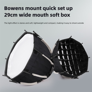 29cm Mini Speedlite Portable Octogone Parapluie Softbox Grille En Nid D'abeille Extérieure <span class=keywords><strong>Flash</strong></span> SoftBox pour Godox <span class=keywords><strong>Yongnuo</strong></span> Ulanzi Nanlite - Product Image 4