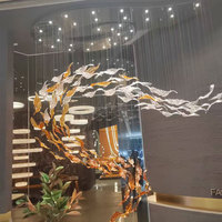 Lustre en verre de Murano personnalisé pour hôtel, salle de banquet, mariage, suspension luxueuse, hauteur réglable