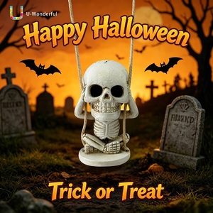 Statua Scheletro Sospeso Realistico in Poliresina per Halloween, Decorazione Religiosa da Esterno per Alberi, Spaventosa Decorazione Festiva - Product Image 1