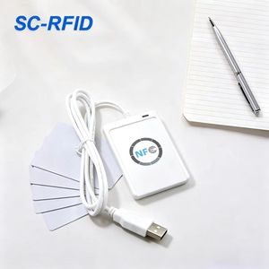 Lecteur de cartes NFC RFID portable de bureau, alimenté par USB, sans contact, lecteur et enregistreur de cartes à puce M1 F08 - Product Image 1