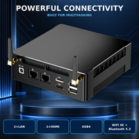 Mini-ordinateur de bureau Ryzen 9 6900HX avec Radeon 680M, DDR5 jusqu'à 64 Go, USB4, WiFi 6E et double LAN pour les entreprises et les bureaux