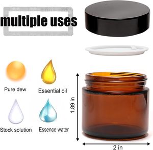 Pots cosmétiques de luxe vides avec couvercle à vis en or rose, capacités de 100 ml à 500 ml, à large ouverture pour crème contour des yeux et beurre corporel - Product Image 3