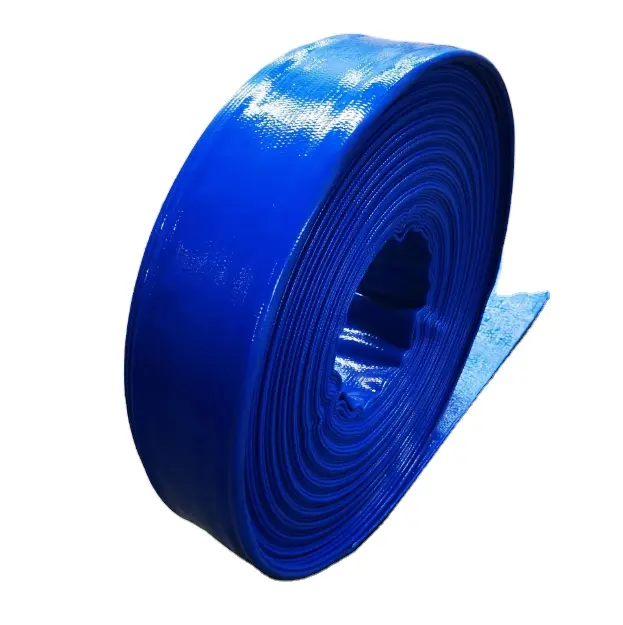 Selang air PVC Lay-flat tahan lama 2 '3 "warna biru Layflat Hose