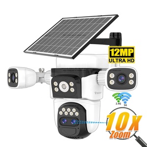 Vstarcam cb621zs 12MP 10x Zoom 4 ống kính 720 ° Camera giám sát Ptz năng lượng mặt trời IP66 chống nước 2.4G + 5G Wifi ai âm thanh hai chiều của con người - Product Image 1