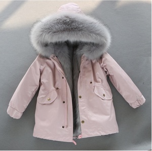 Parka Invernale Spesso in Ecopelliccia per Bambine, Giacca Lunga con Cappuccio e Chiusura a Cerniera, Giacca Calda da Esterno per Bambine - Product Image 2