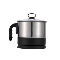 Casserole électrique en acier inoxydable, multicuiseur, revêtement antiadhésif, capacité de 1,5 L, 600 W, commande mécanique pour usage domestique et hôtelier